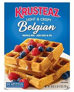 Krusteaz Light & Crispy Belgian Waffle Mix - No Artificial Flavors, Colors, or Preservatives - 28... | Amazon (US)