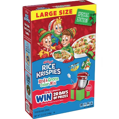 Kellogg's Rice Krispies Holiday Colors Breakfast Cereal - 12.3oz | Target