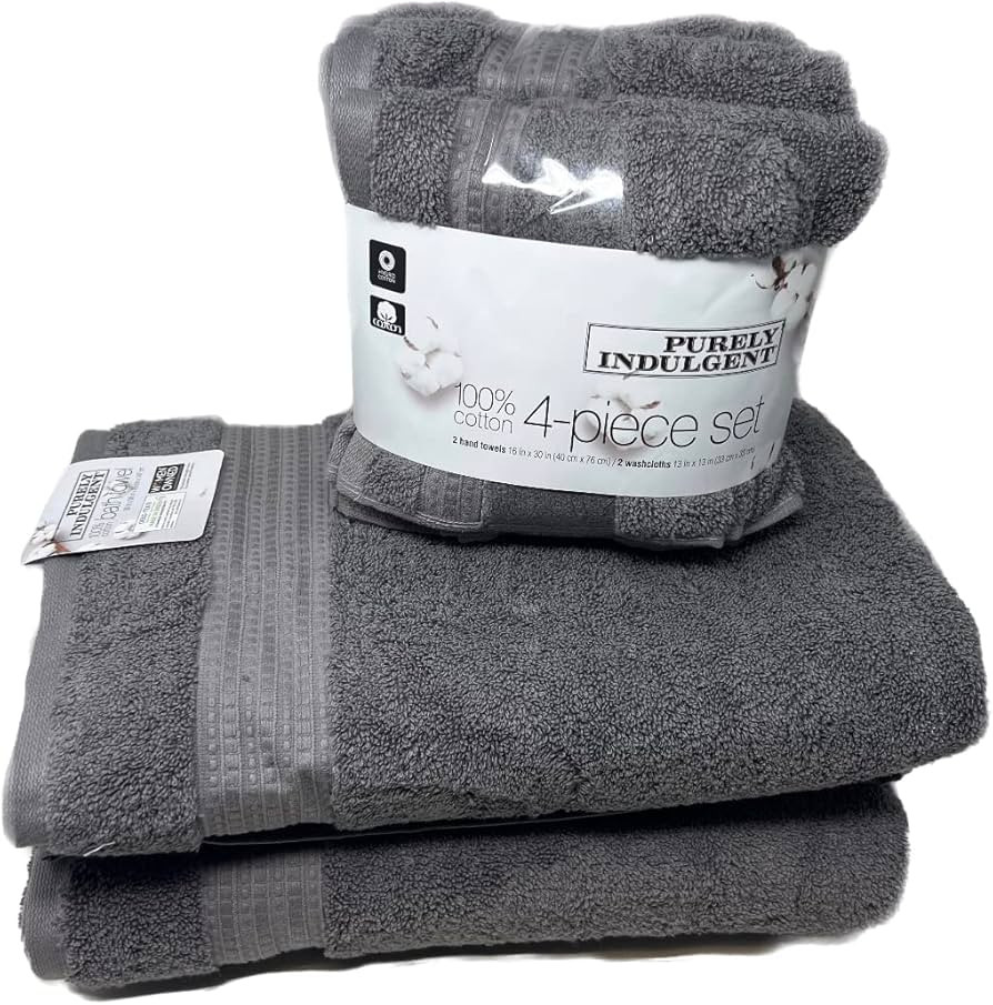 Purely Indulgent 100% HydroCotton | Includes: 2 Luxury Bath Towels, 2 Hand Towels & 2 Washcloths ... | Amazon (US)