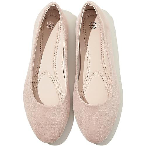 Shupua Flats for Women Round Toe Flat Shoes Dressy Black Ballet Flats Comfortable Womens Dress Sh... | Amazon (US)
