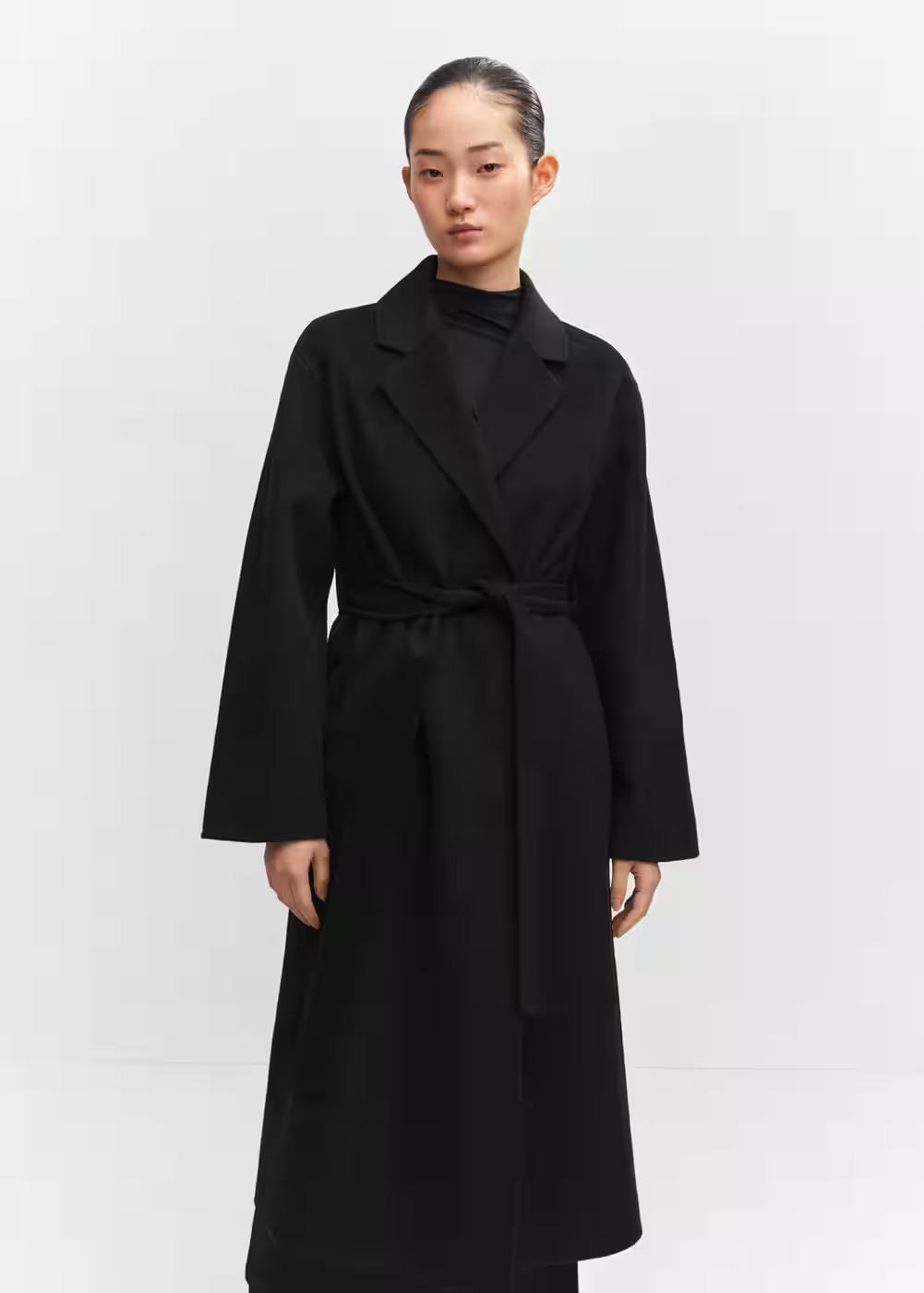 Belt handmade coat -  Women | Mango USA | MANGO (US)
