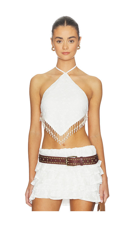 MORE TO COME Leigh Halter Top in White. Size S. Also in M. | Revolve Clothing (Global)