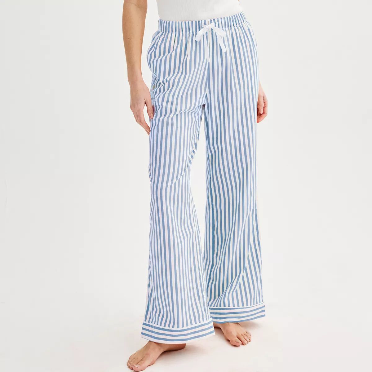 Women's Sonoma Goods For Life® Flowy High Rise Poplin Pajama Pants | Kohl's