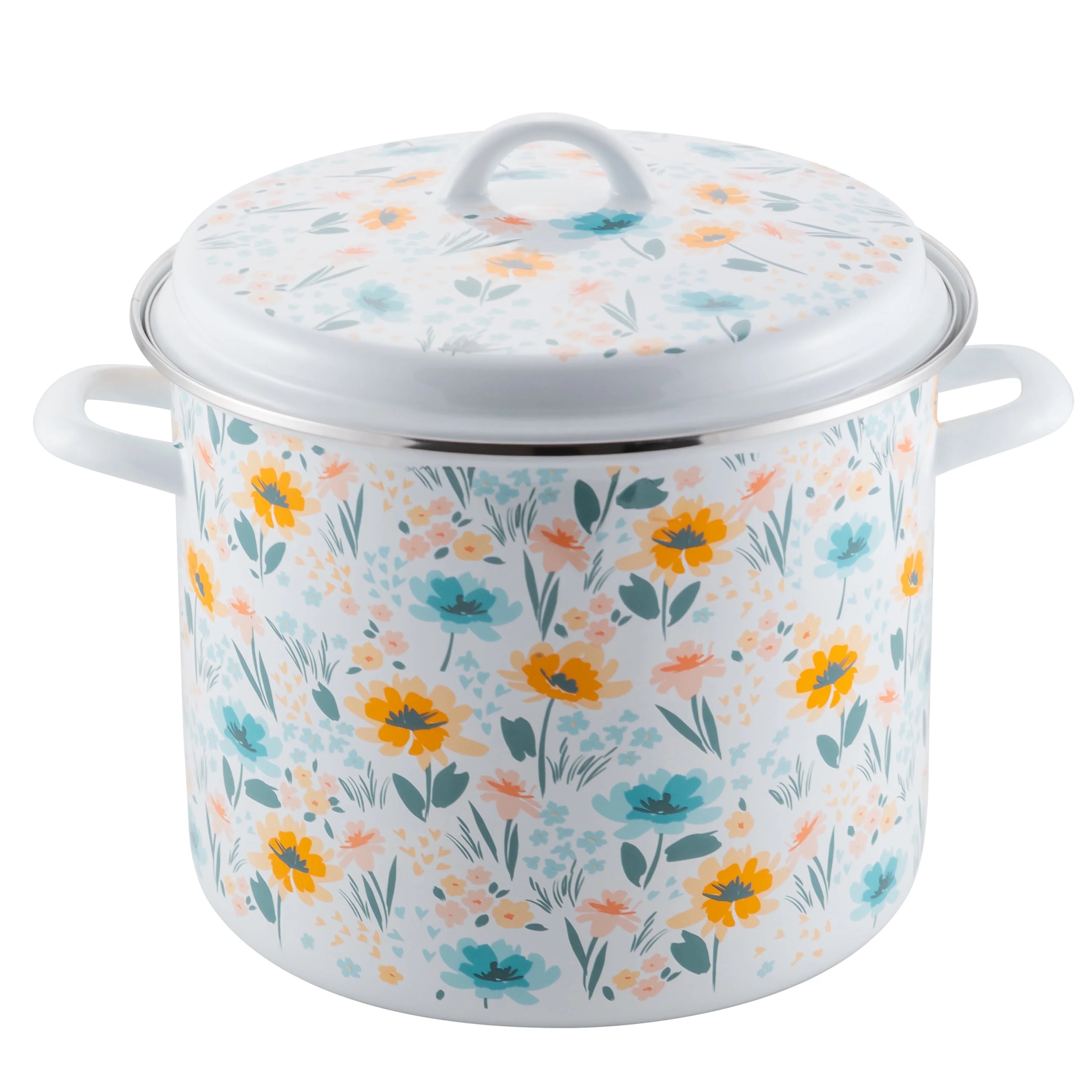 Prep•N•Cook by McSunley 12Qt Floral Porcelain Enamel Stockpot | Walmart (US)