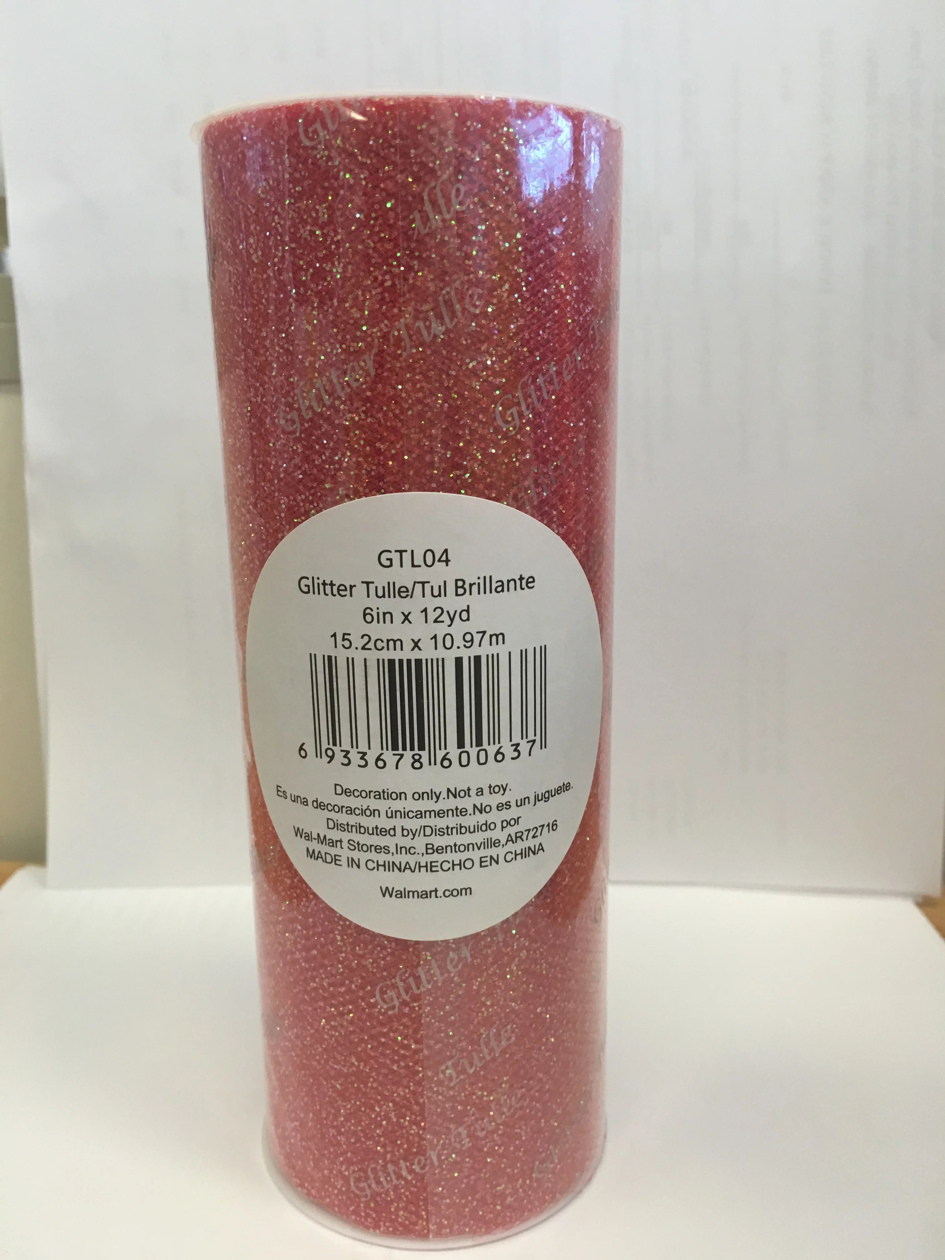 Fuzhou Unbrand 6inch 12Yd Red Glitter Tulle,100% Polyester by the Bolt | Walmart (US)