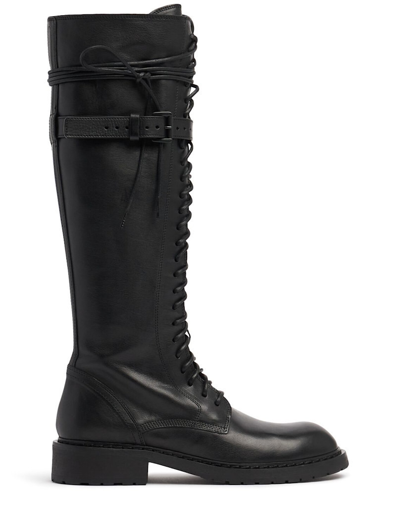 25mm Danny leather combat high boots | Luisaviaroma
