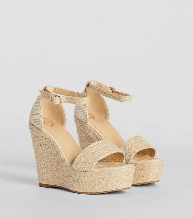 Summer Mode Espadrille Platform Wedge Heels | Windsor Stores
