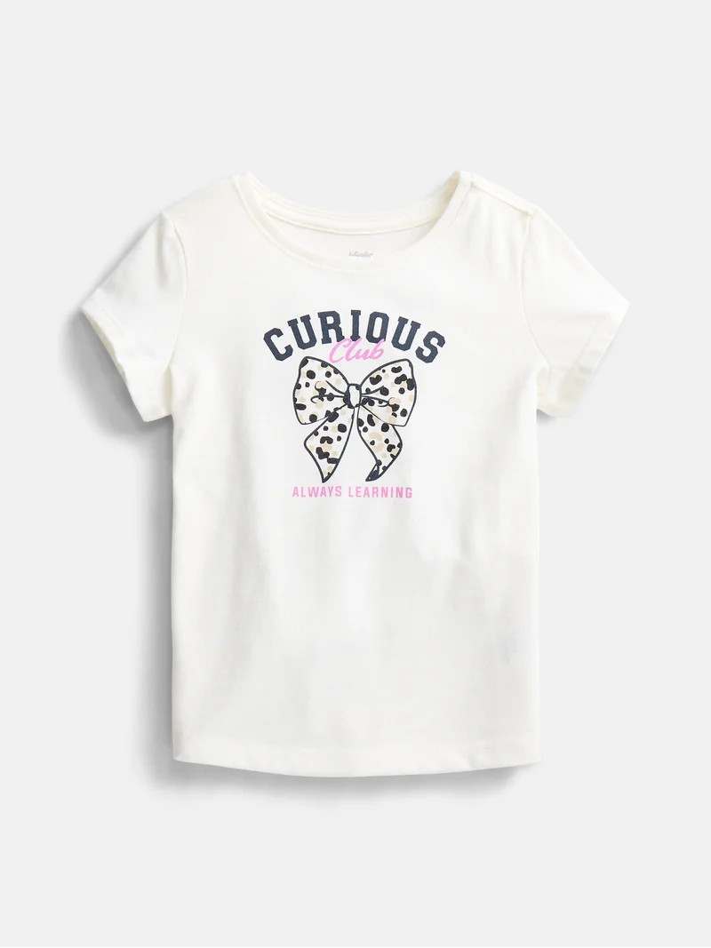 Wonder Nation Toddler Girls' Graphic Tee with Short Sleeves, Sizes 18M-5T | Walmart (US)