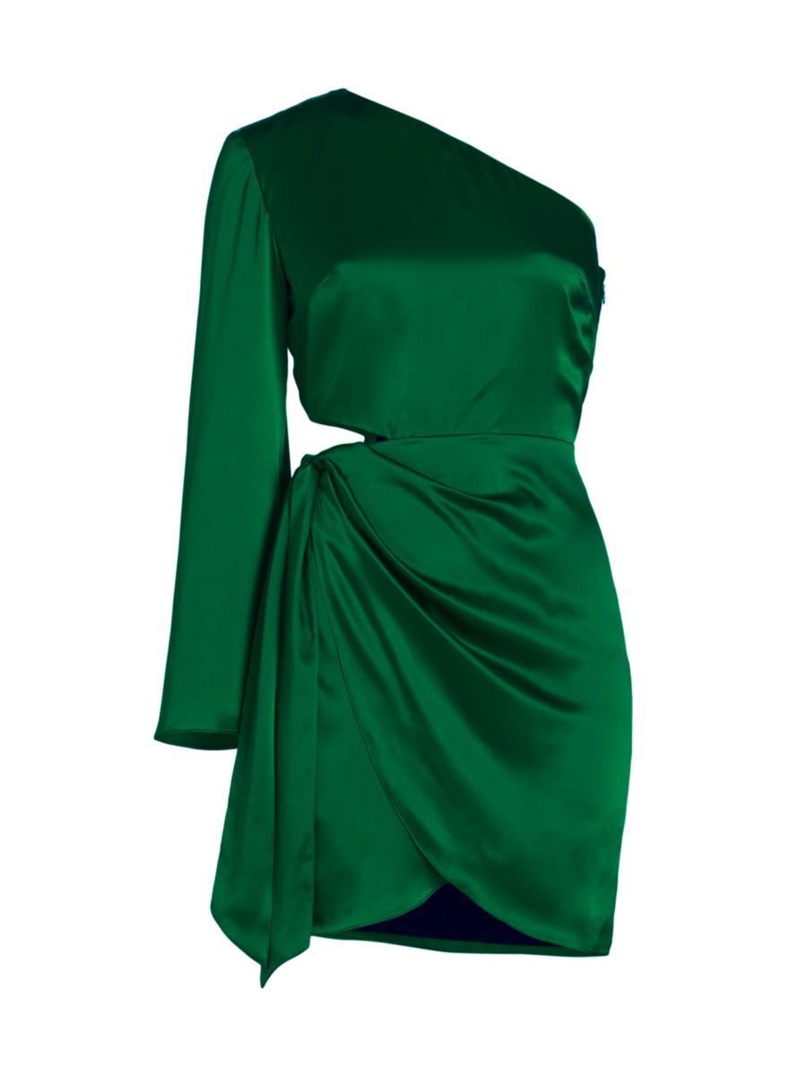 Amanda Uprichard Dolores One-Shoulder Cut-Out Minidress | Saks Fifth Avenue
