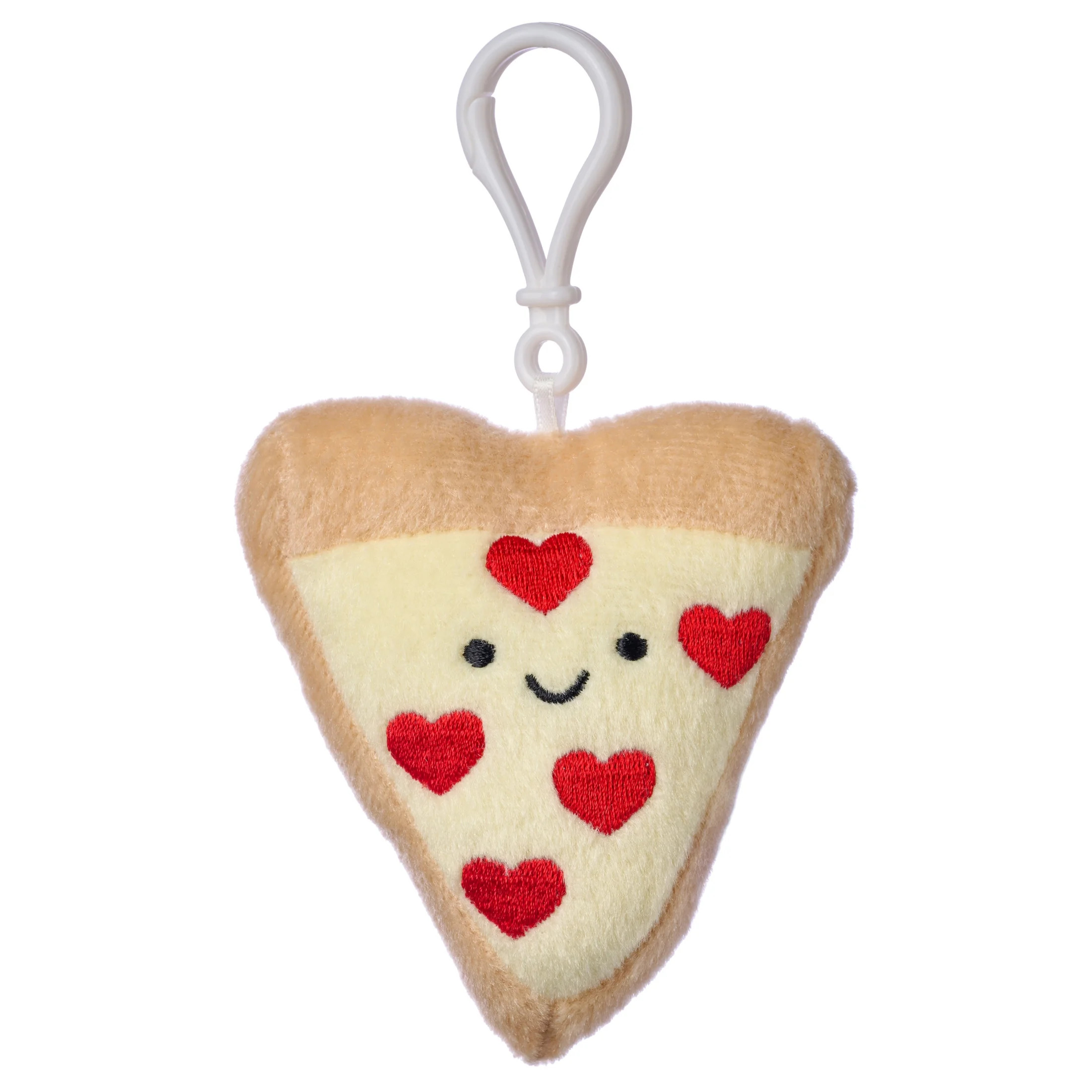 American Greetings 6 in. Valentine's Day Plush Pizza Slice with Heart Accents Backpack Clip for K... | Walmart (US)