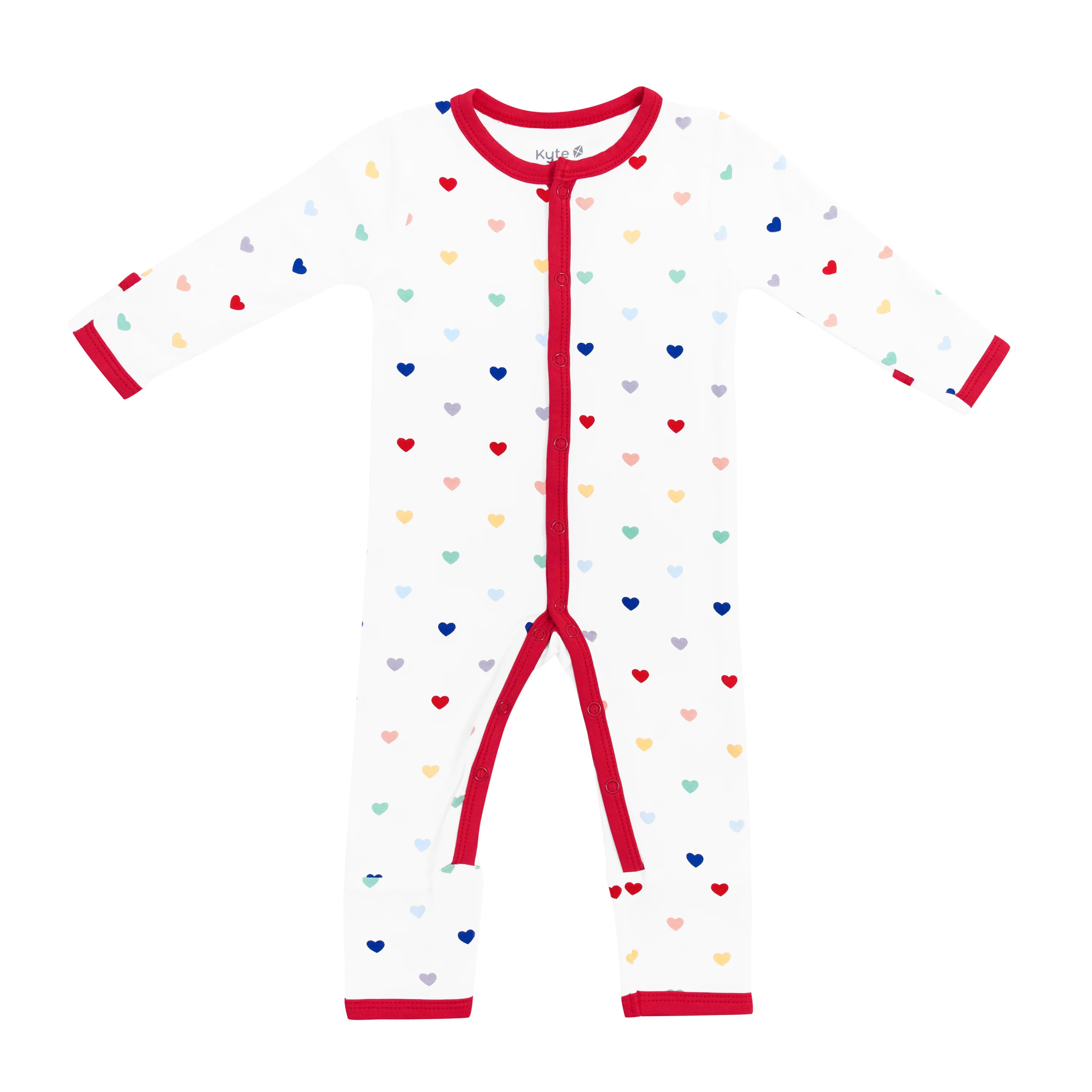 Romper in Cloud Rainbow Heart | Kyte BABY