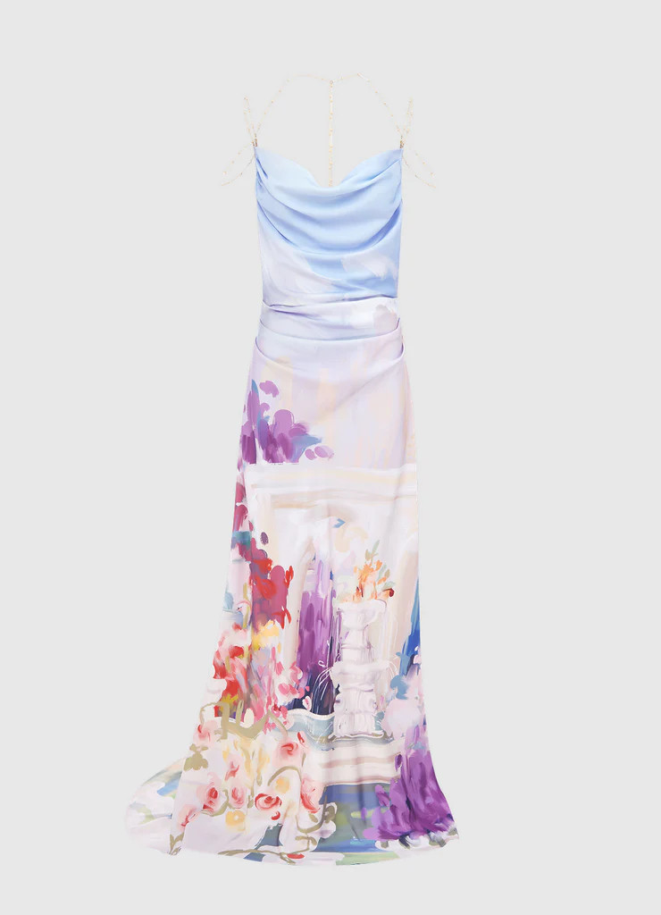 Imogen Gown - Jardin Print | LEO LIN
