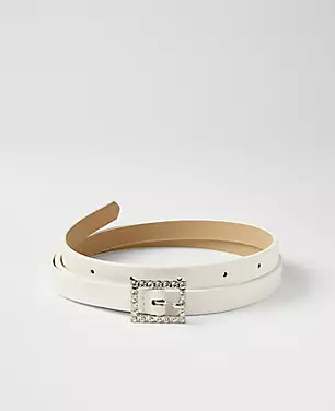 Crystal Square Buckle Belt | Ann Taylor (US)