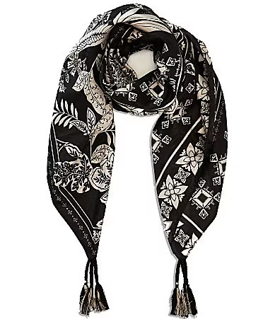 JOHNNY WAS Myna Printed Silk Square Scarf - One Size | Dillard's