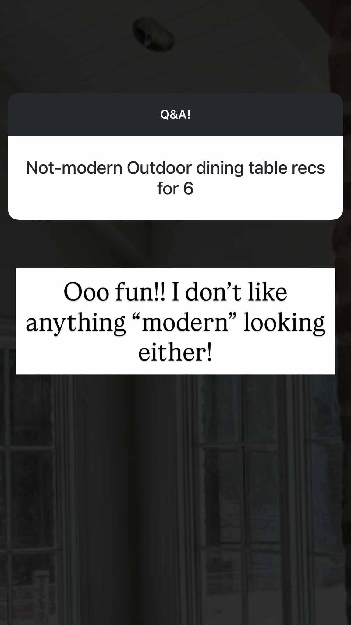 Outdoor dining sets!