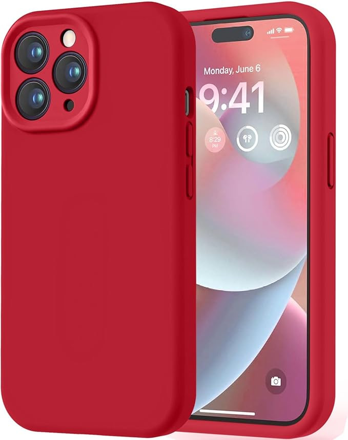 LOVE 3000 Designed for iPhone 14 Pro Max Case, Premium Silicone with [Soft Anti-Scratch Microfibe... | Amazon (US)