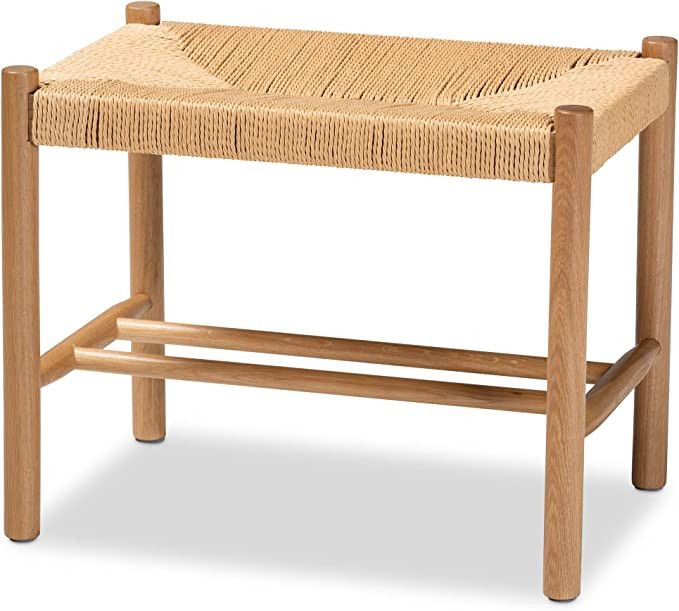 Baxton Studio Saura Benches, One Size, Natural/Oak Brown | Amazon (US)