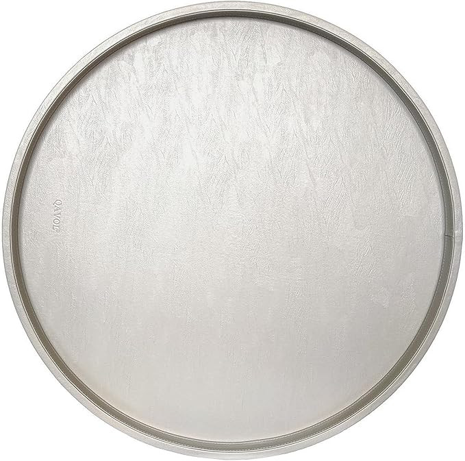 25 * 25 inches high-end Light Luxury Leather Round Oversized Service Tray, Ottoman Tray，Coffee ... | Amazon (US)