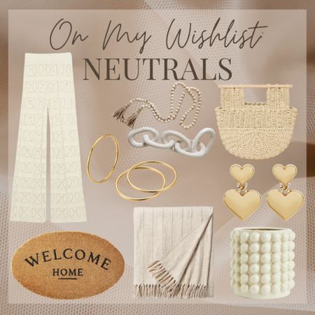 On My Wishlist: Neutrals

LTKunder100 / LTKunder50 / LTKsalealert / LTKitbag / LTKhome / it bag / it bags / rattan bag / straw bag / lounge / loungewear / lounge pants / flared pants / welcome mat / blankets / blanket / home / home decor / neutral / neutrals / neutral style / neutral styles / neutral home decor / neutral pants / neutral clothing / jewelry / heart earrings / coffee table / coffee table decor / Amazon / Amazon finds / target / target finds / sale / sale alert / neutral vibes / neutral decor / home decor finds / neutral finds 

#LTKstyletip #LTKFind #LTKSeasonal
