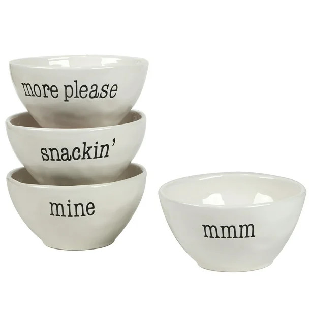 It's Just Words Set/4 Ice Cream Bowl, 6" x 3" asst | Walmart (US)