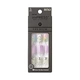KISS imPRESS Press-On Manicure Premium Collection Fake Nails - Sweet Life, Purple Jelly Squiggle, Sh | Amazon (US)