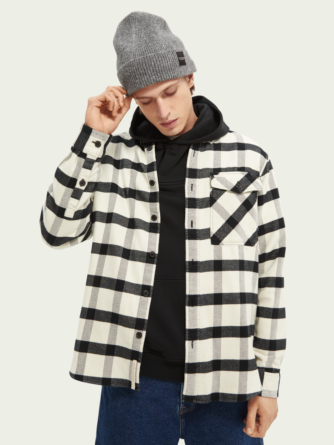 Checked twill relaxed-fit shirt
    
        | Men | Scotch & Soda (US)