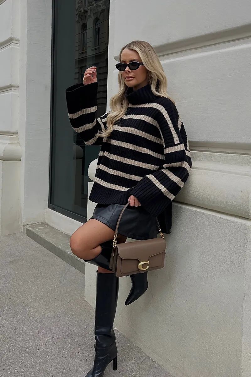 Knitted Roll Neck Jumper | In The Style (UK)