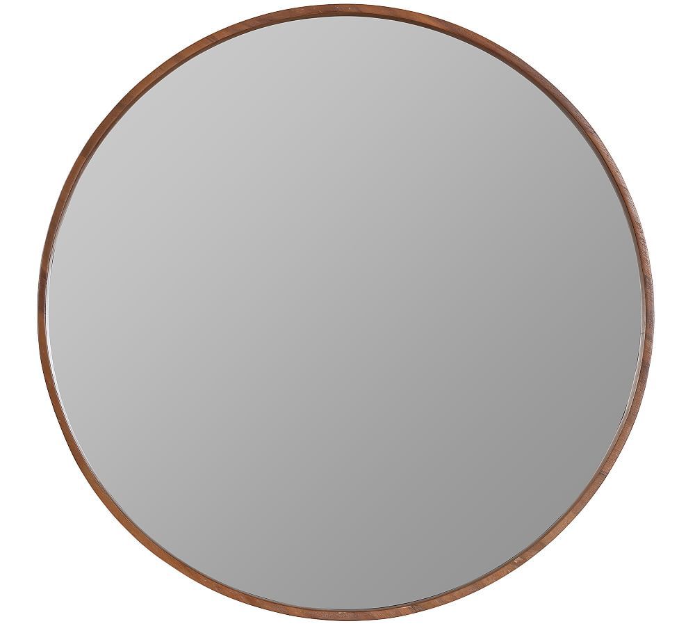 Danica Wooden Round Wall Mirror, 30" | Pottery Barn (US)