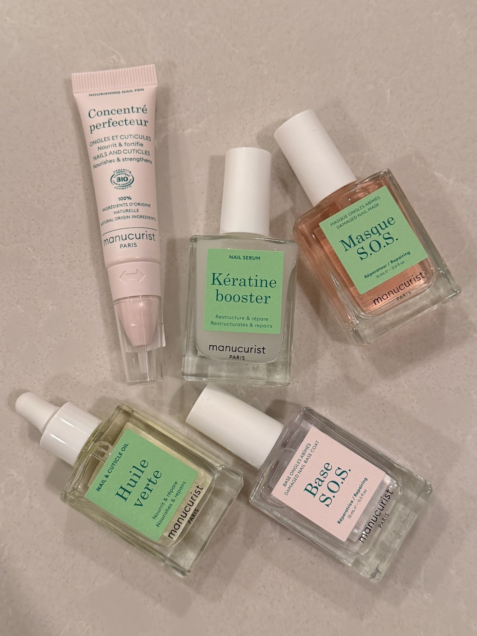 Manucurist system has been so good for my nails! Linking what I could find on Amazon below ✨