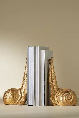 Gilded Snail Bookends | Anthropologie (US)