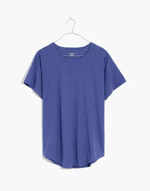 Whisper Cotton Rib-Crewneck Tee | Madewell