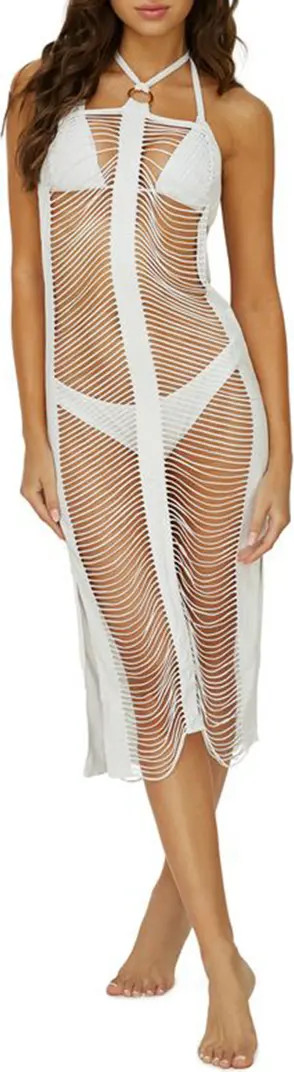 Monique Fringe Halter Cover-Up Dress | Nordstrom