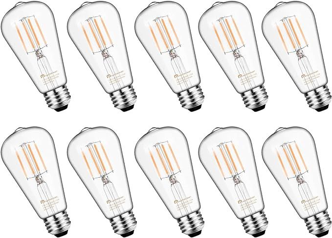 Mastery Mart Vintage LED Light Bulb, Clear Glass ST21/ ST64 Antique Edison Style, Dimmable 5.5W (... | Amazon (CA)