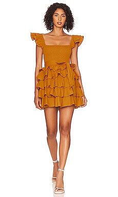 Tularosa Carlotta Mini Dress in Mustard from Revolve.com | Revolve Clothing (Global)