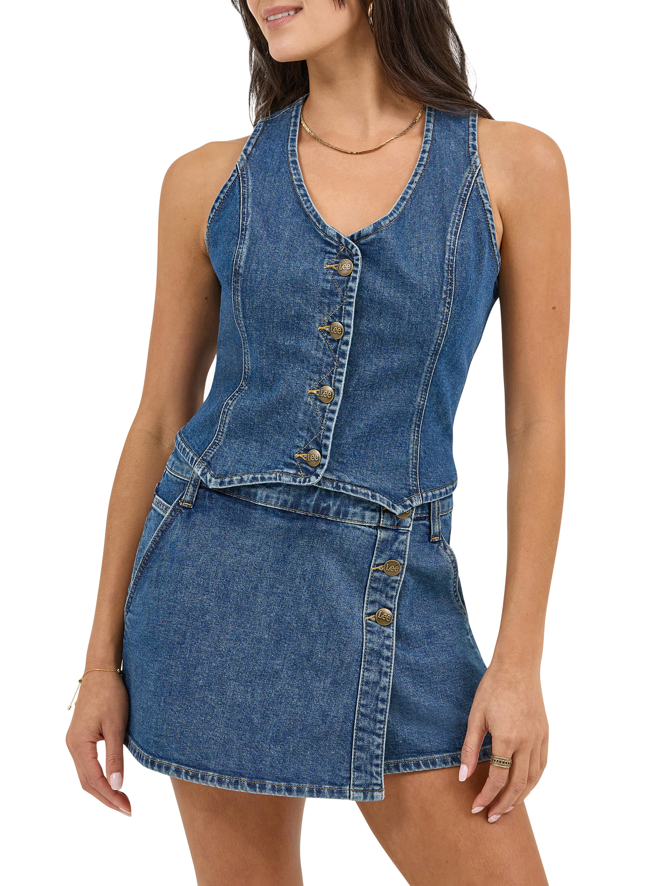 Lee Women's Western Denim Vest, Sizes XS-XXL | Walmart (US)