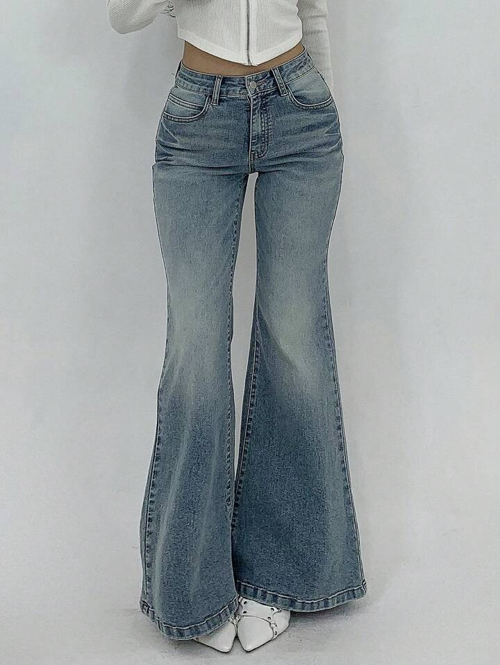 DAZY Women Casual Distressed Flared Jeans | SHEIN