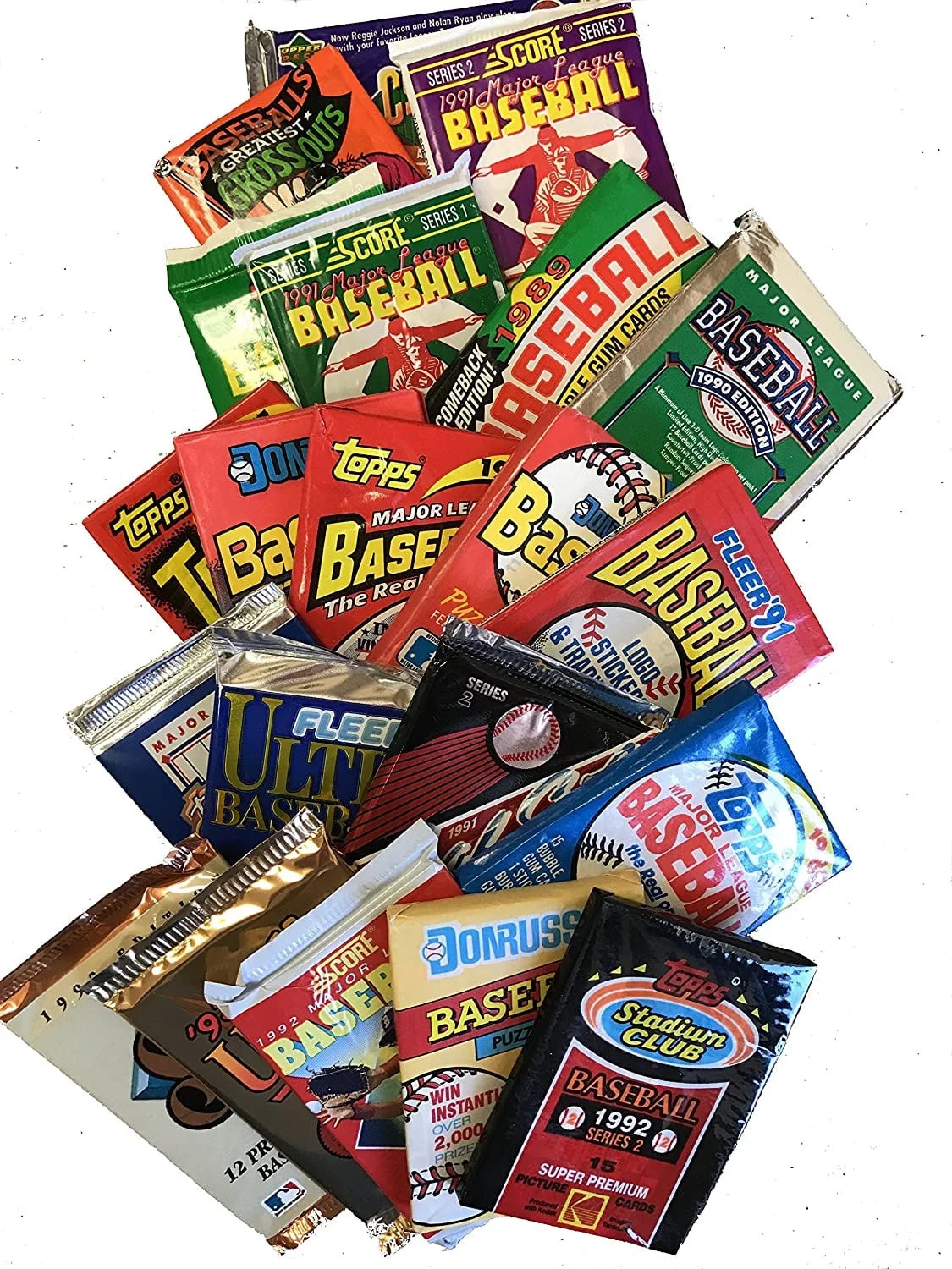 100 Vintage Baseball Cards in Old Sealed Wax Packs - Perfect for New Collectors | Walmart (US)