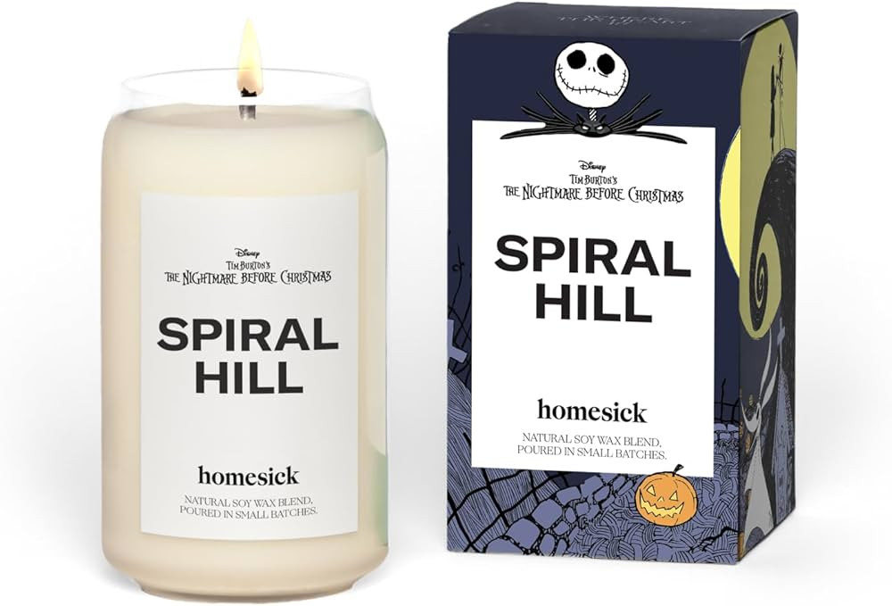 Homesick Disney Tim Burton’s Nightmare Before Christmas Spiral Hill Candle - Scents of Dark Cas... | Amazon (US)