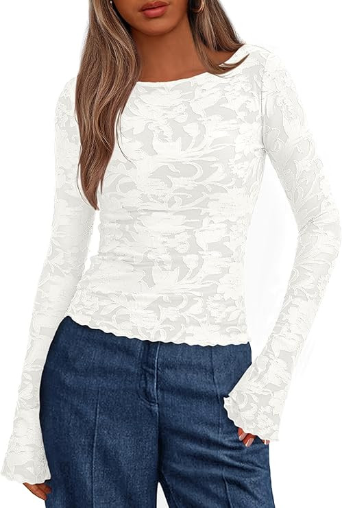 BTFBM Casual Long Sleeve Shirts Spring 2026 Going Out Tops for Women Trendy Floral Work Blouses B... | Amazon (US)