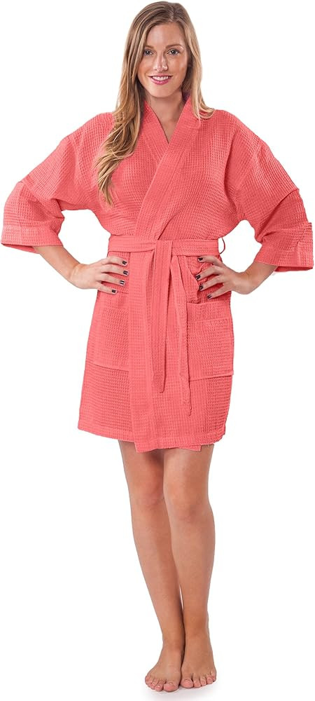 Turquaz Lightweight Short Robes For Women Waffle Kimono Bathrobe - Soft, Fast-Drying, Long-Lastin... | Amazon (US)