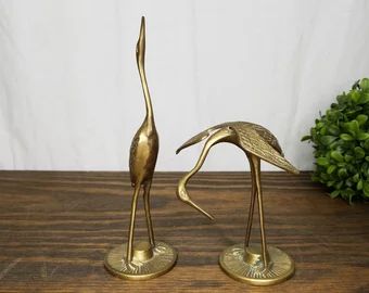 Brass cranes pair | Etsy | Etsy (US)