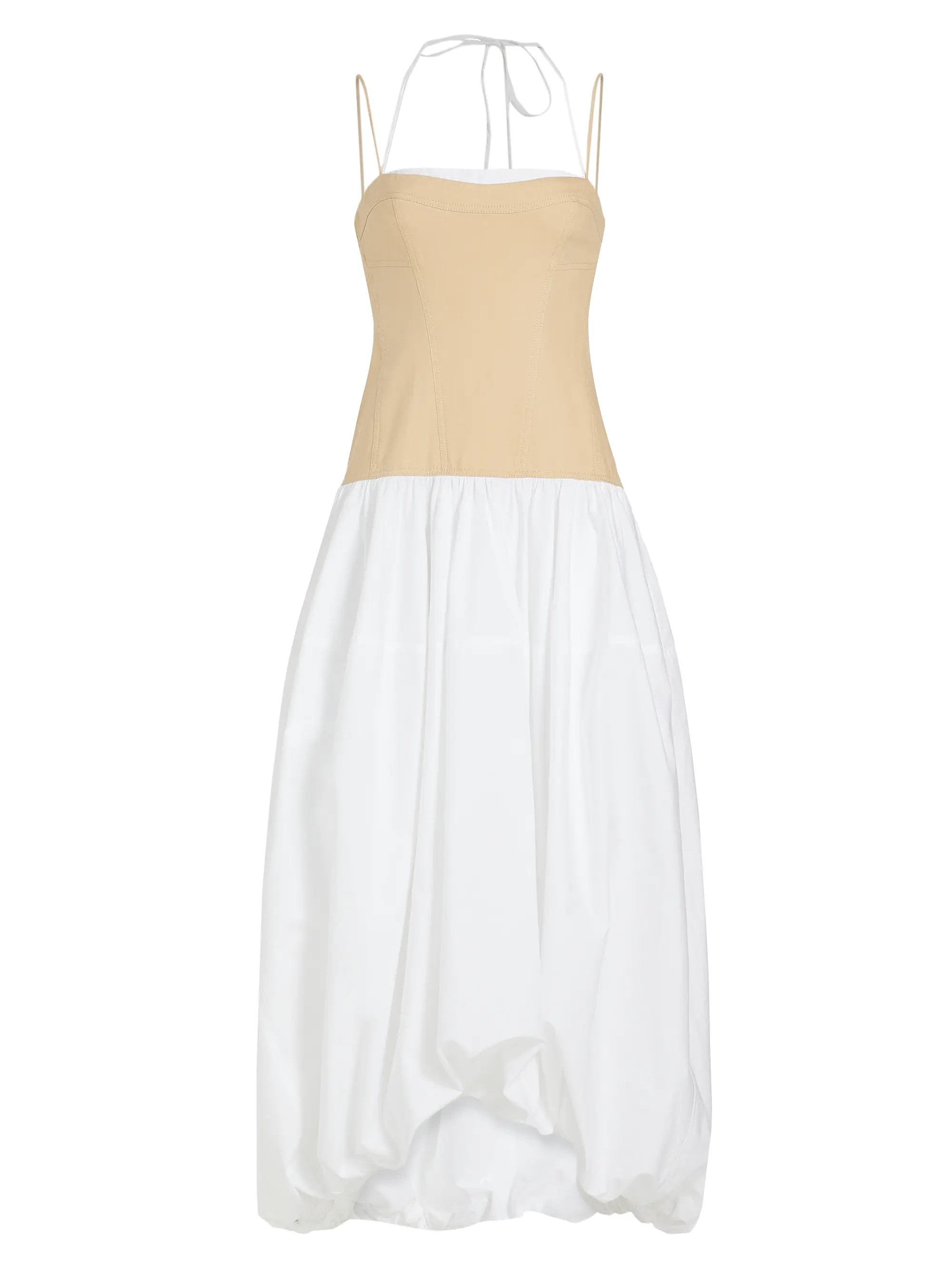 Pfeiffer Cotton-Blend Bustier Midi-Dress | Saks Fifth Avenue