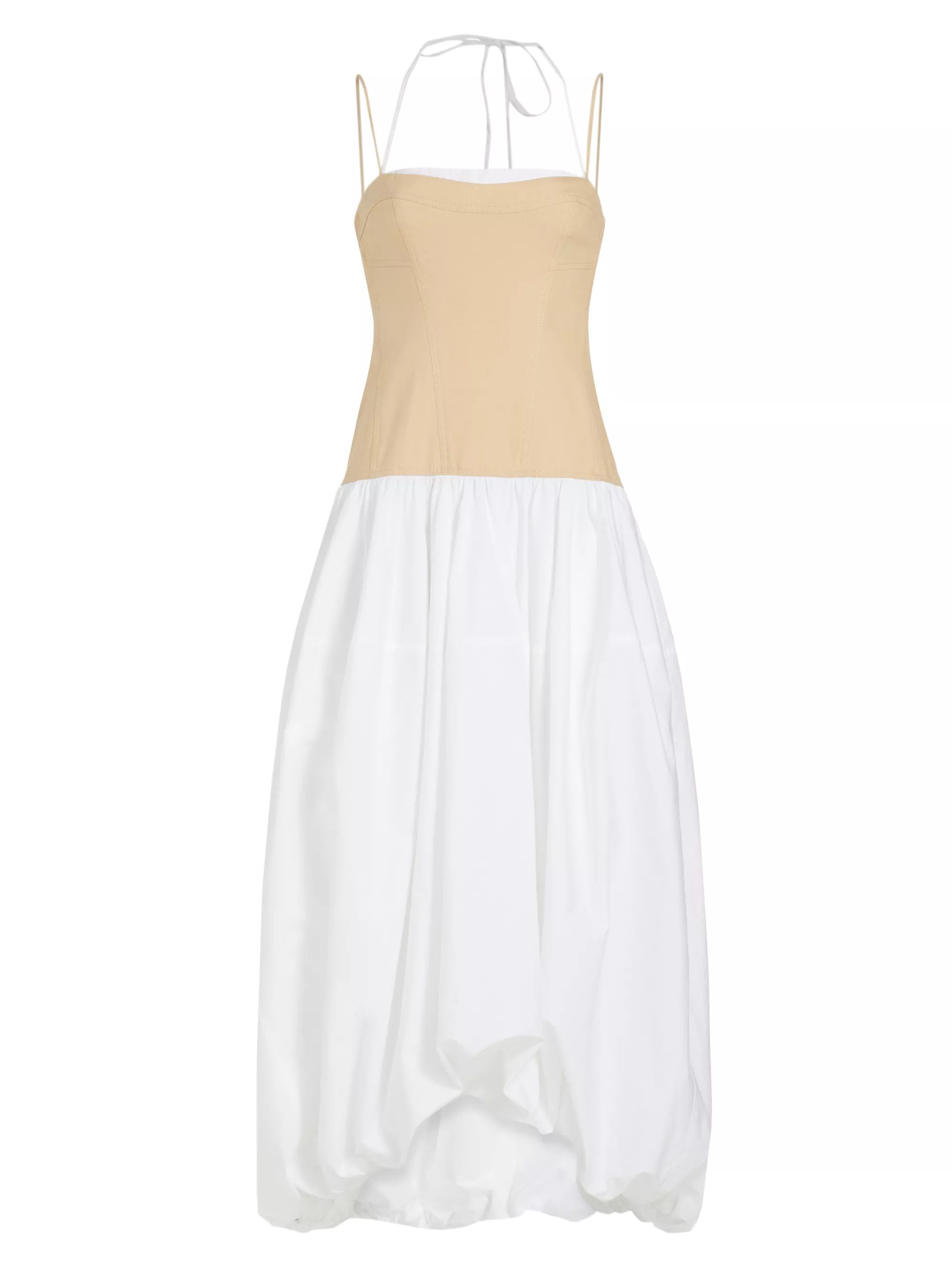 Pfeiffer Cotton-Blend Bustier Midi-Dress | Saks Fifth Avenue