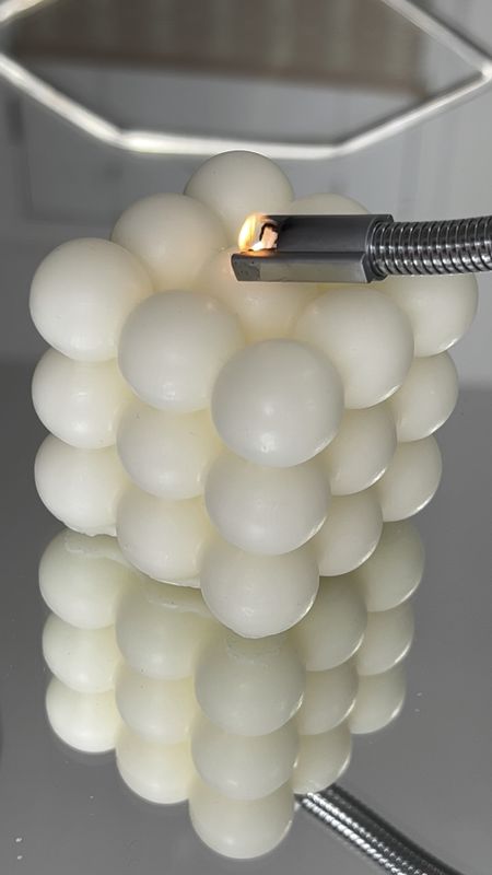 Bubble cube candle 
Electric lighter

#LTKFindsUnder50 #LTKVideo #LTKHome