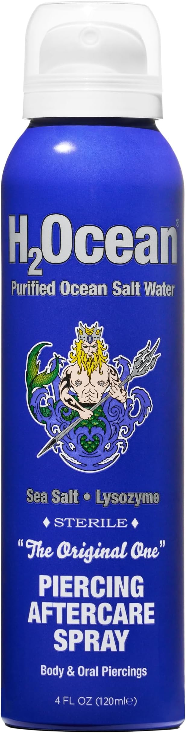 H2Ocean Piercing Aftercare Spray 4oz - Ear, Nose, Earring, Belly Button Piercing Wound Wash Clean... | Amazon (US)