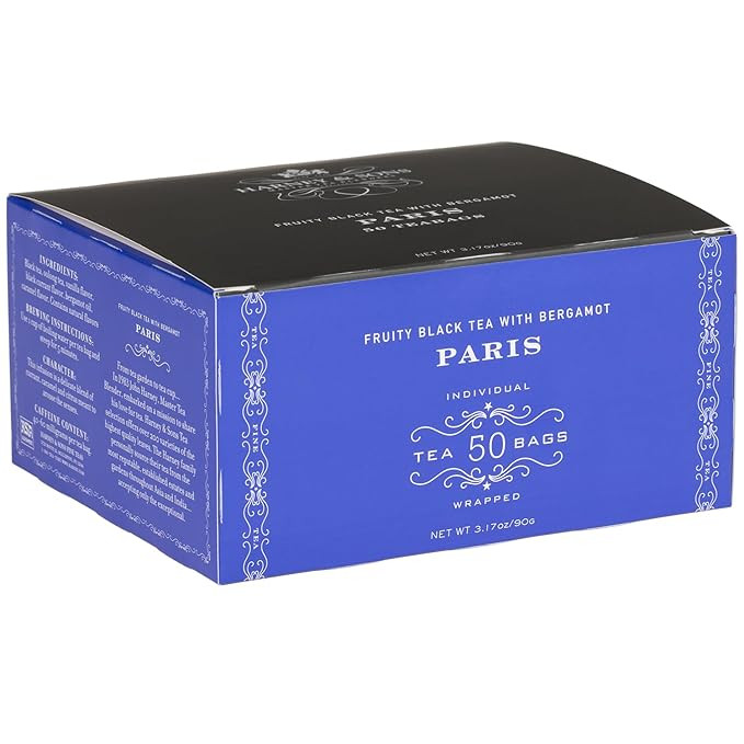 Harney & Sons Paris Black Tea | 50 Tea Bags | Fruity Vanilla & Caramel Blend with Hint of Lemony ... | Amazon (US)