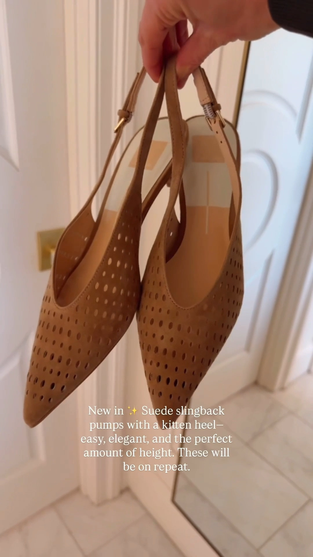 New in ✨ Suede slingback pumps with a kitten heel—easy, elegant, and the perfect amount of height. These will be on repeat.

#LTKSeasonal