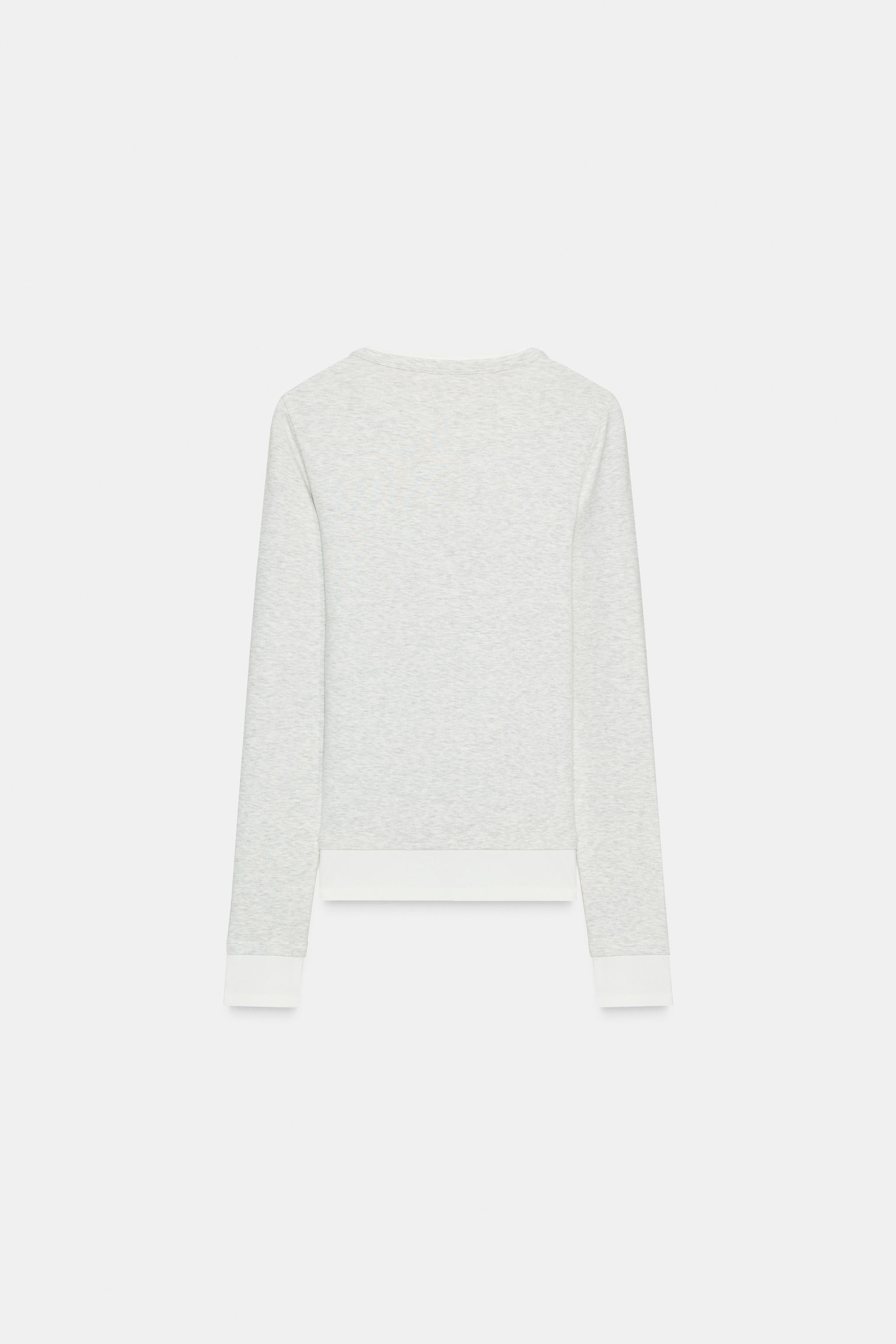 DOUBLE CONTRAST T-SHIRT | Zara US