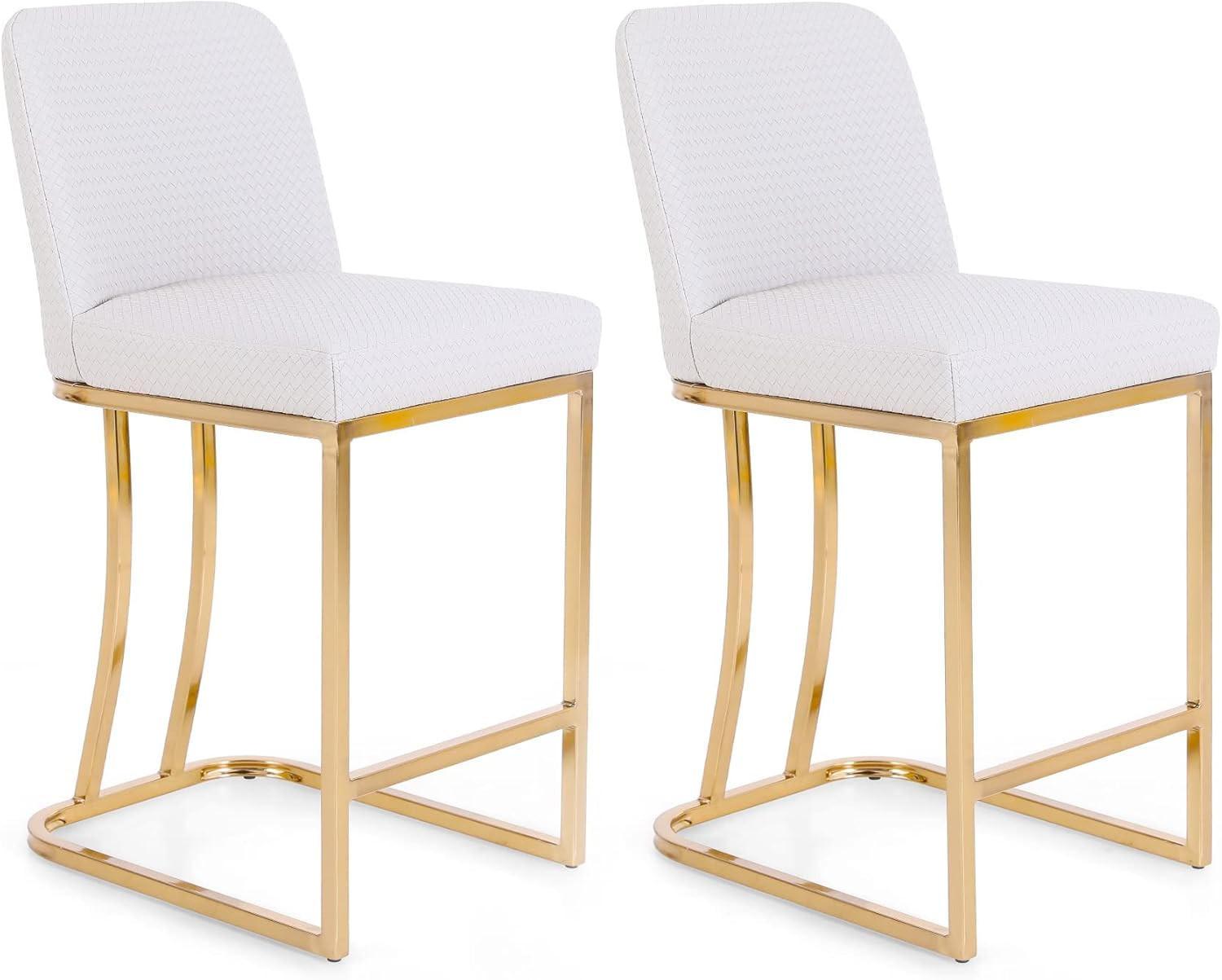 Amazon.com: MAISON ARTS White Counter Height 24" Bar Stools Set of 2 with Back for Kitchen Counte... | Amazon (US)