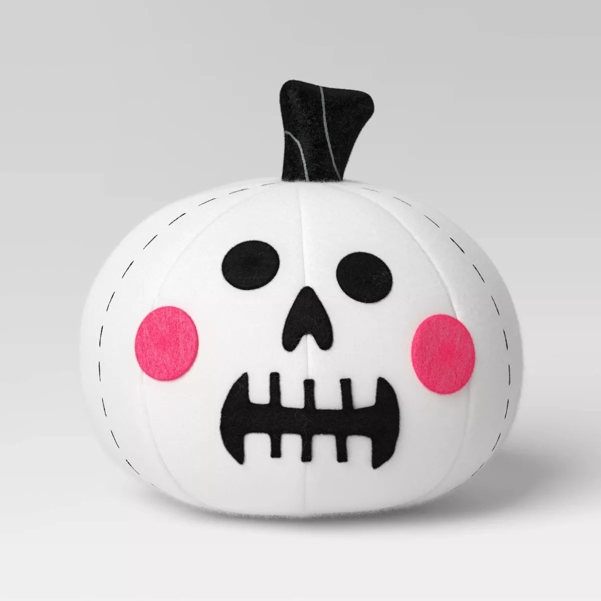 5.5" Felt Pumpkin Skull Halloween Decorative Figurine White - Hyde & EEK! Boutique™ | Target